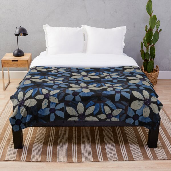 Item preview, BLUE FLOATING FLOWERS designed and sold by Deanna Neilan.