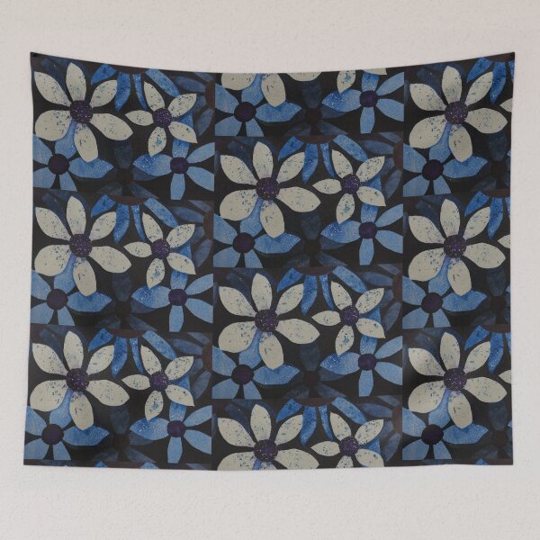 Item preview, BLUE FLOATING FLOWERS designed and sold by Deanna Neilan.