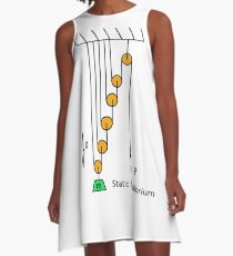 Problem, Mechanics, Newton's laws, f=mg, cords, cord, pulley,  weight A-Line Dress