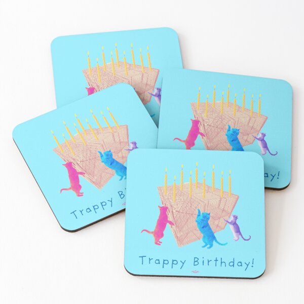 Item preview, Blue Trappy Birthday Card TNR Feral Cat designed and sold by 1Felinophile.