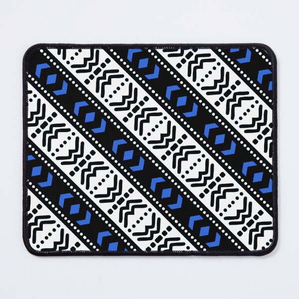Item preview, African Black, Blue and White Bogolan Design designed and sold by funkyvibes.