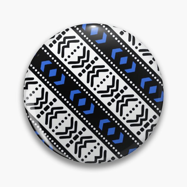 Item preview, African Black, Blue and White Bogolan Design designed and sold by funkyvibes.
