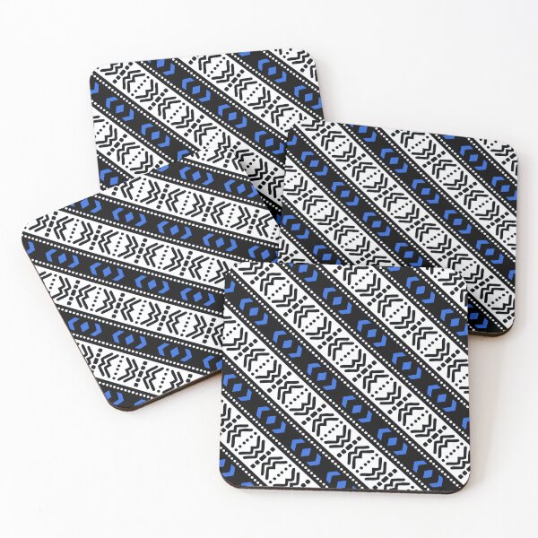 Item preview, African Black, Blue and White Bogolan Design designed and sold by funkyvibes.