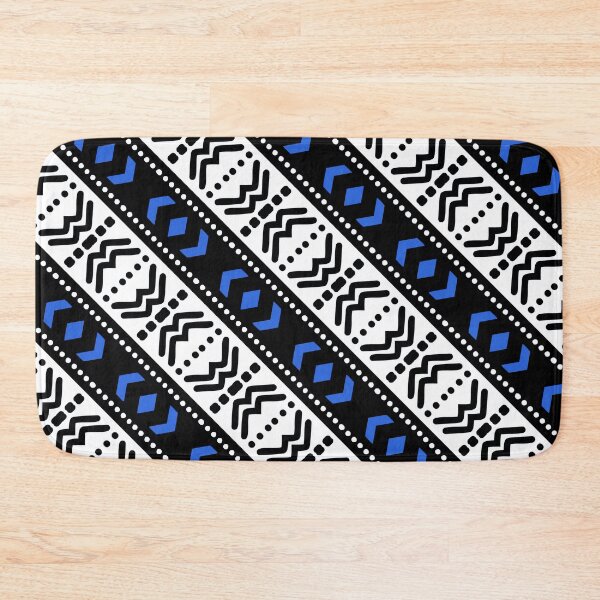 Item preview, African Black, Blue and White Bogolan Design designed and sold by funkyvibes.