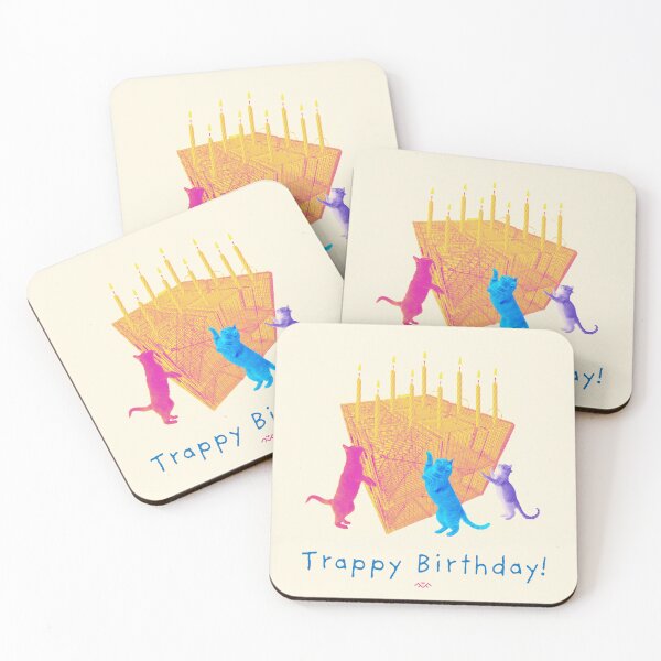 Item preview, Cream Trappy Birthday Card TNR Feral Cat designed and sold by 1Felinophile.