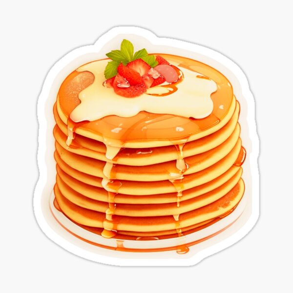 Item preview, Golden pancakes designed and sold by Sch1Stickers.