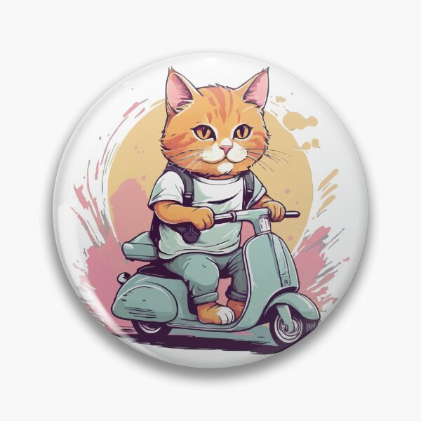 Item preview, gato andando en scooter designed and sold by misbahsiro.