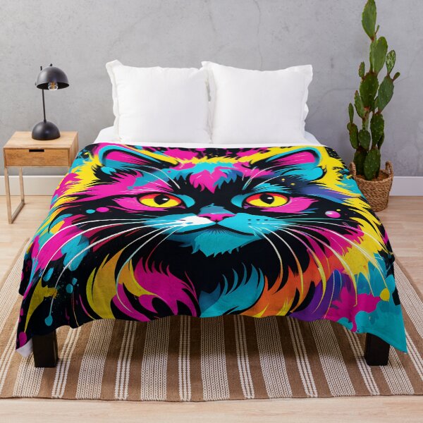 Item preview, Vibrant Paint Splashes Cat designed and sold by mrhighsky.