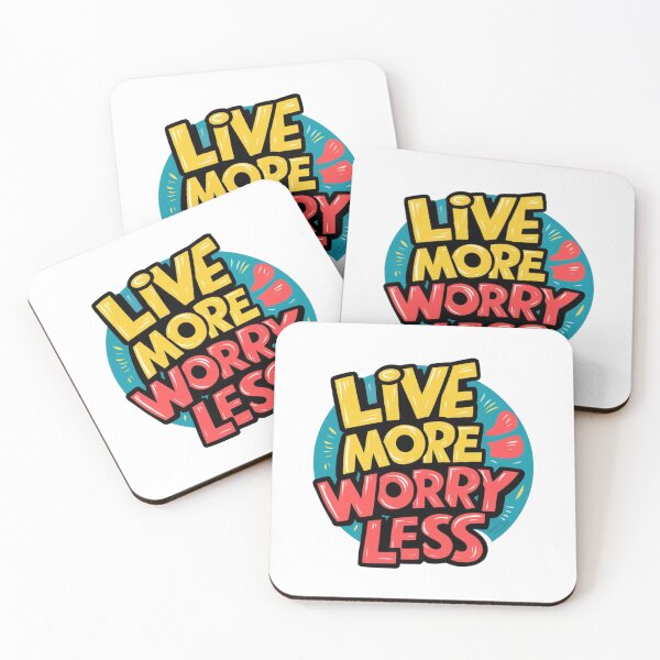 Item preview, live more worry less designed and sold by bukajart.