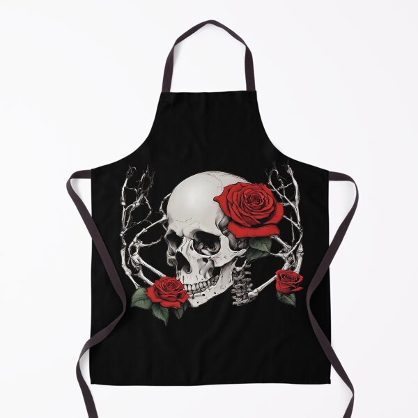 Item preview, Vintage Skeleton Skull Valentine Red Roses designed and sold by PugD.