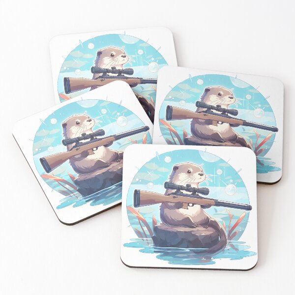 Item preview, cute otter with sniper rifle designed and sold by Thewordstshirt.