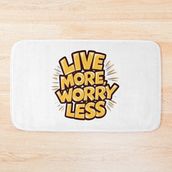 Item preview, live more worry less yellow  designed and sold by bukajart.