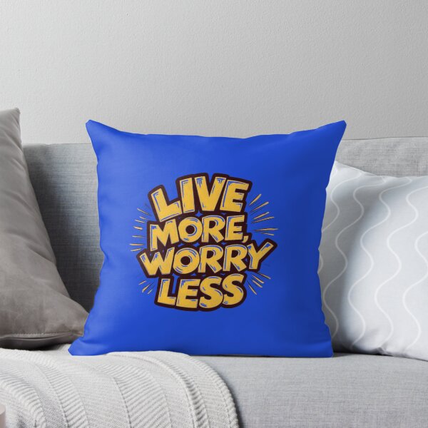Item preview, live more worry less yellow  designed and sold by bukajart.