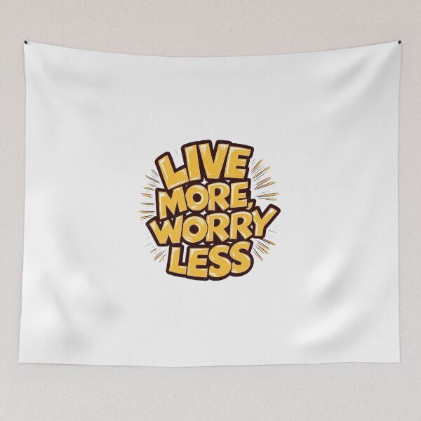 Item preview, live more worry less yellow  designed and sold by bukajart.