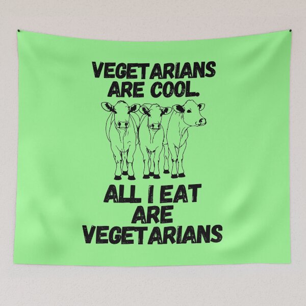 Item preview, Eat Vegetarians designed and sold by SleepingFoxy.
