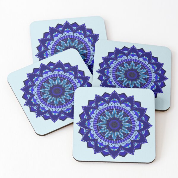 Item preview, Blue Mandala for Throat Chakra Zunaria Pattern designed and sold by SeranaMakes.