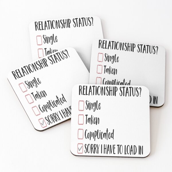 Item preview, RELATIONSHIP STATUS. BLACK DESIGN designed and sold by Rejiboustarts.