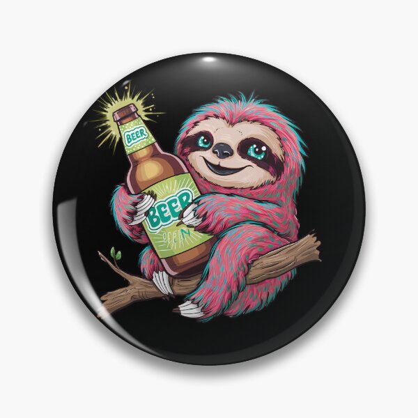 Item preview, Beer Drinking Sloth Shirt designed and sold by PeelZinc.