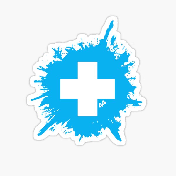 Item preview, "Plus Sign 44" Blue Paint Splatter designed and sold by 3BeatDesigns.
