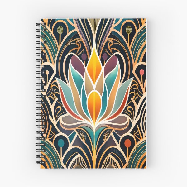Item preview, Lotus Flower Art Deco Classic Floral Illustrations designed and sold by Tamas Das.
