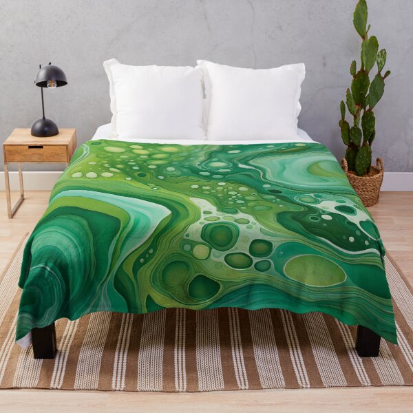 Item preview, Emerald Cascade: Captivating Puddle Pour Swipe Artwork designed and sold by AussieMuma.