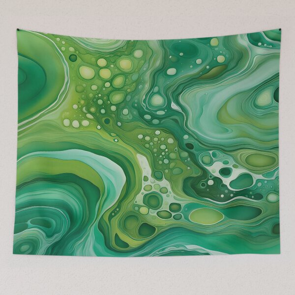 Item preview, Emerald Cascade: Captivating Puddle Pour Swipe Artwork designed and sold by AussieMuma.