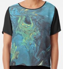 Teal Swirl Chiffon Top