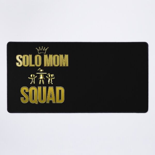 Item preview, SOLO MOM SQUAD in GOLD | Bold Minimalist Font Mom with Child Gold Icon Stickers and Apparels designed and sold by CanvasThread.