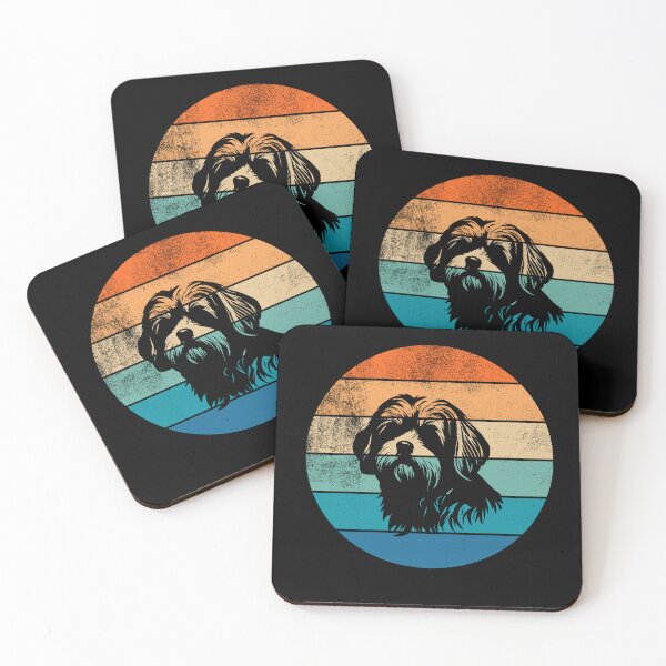 Item preview, Lhasa Apso Retro Sunset designed and sold by AussieWonders.