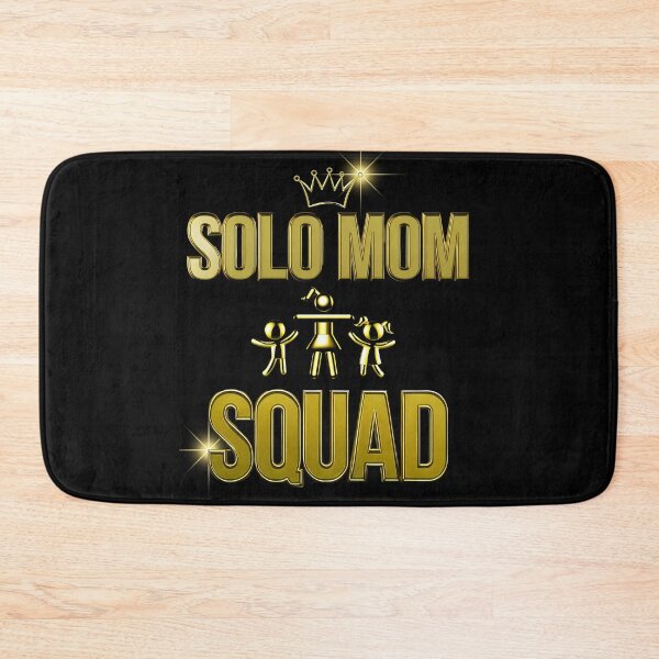 Item preview, SOLO MOM SQUAD in GOLD | Bold Minimalist Font Mom with Child Gold Icon Stickers and Apparels designed and sold by CanvasThread.