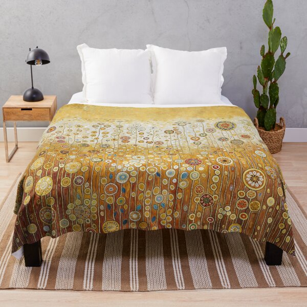 Item preview, Gustav Klimt Gold Flowers designed and sold by maniacfitness.
