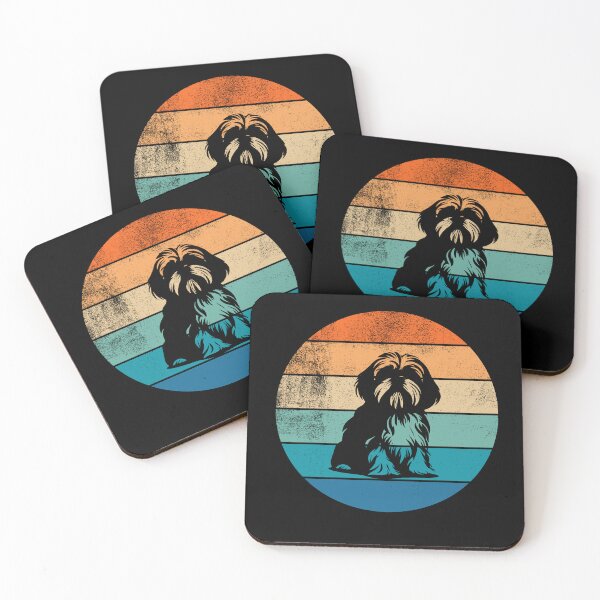 Item preview, Lhasa Apso Retro Sunset designed and sold by AussieWonders.