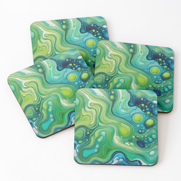 Item preview, Aqua Serenade: Dynamic Puddle Pour Swipe Artwork designed and sold by AussieMuma.