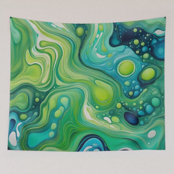 Item preview, Aqua Serenade: Dynamic Puddle Pour Swipe Artwork designed and sold by AussieMuma.