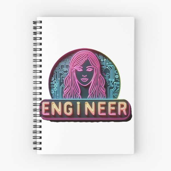Item preview, Girl Engineer | Neon Art on White designed and sold by simpleones.