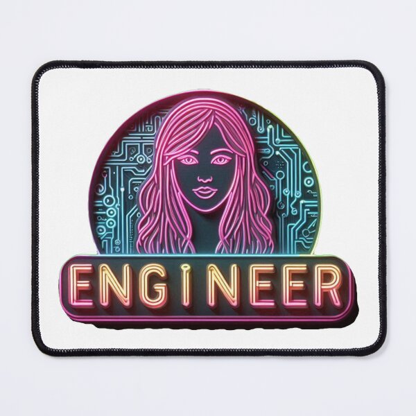 Item preview, Girl Engineer | Neon Art on White designed and sold by simpleones.