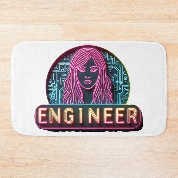 Item preview, Girl Engineer | Neon Art on White designed and sold by simpleones.