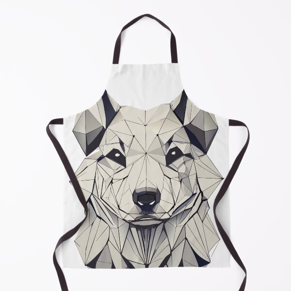 Artikelvorschau, Low-Poly Wolfskopf-Illustration - stilisierte pixelige Tierkunst entworfen und verkauft von BNCH44.