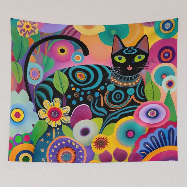 Item preview, Klimt's Garden Cat Whimsical Artistry designed and sold by Tamas Das.