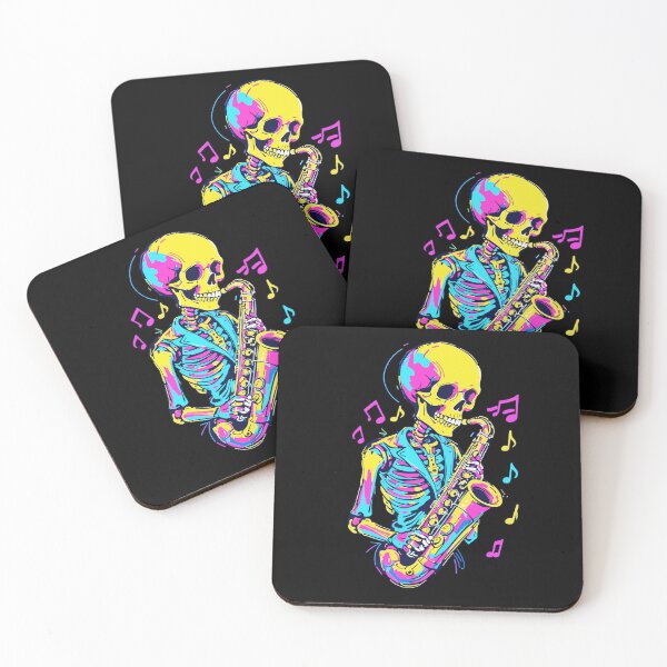 Item preview, Saxophone Playing Skeleton Funny Jazz Design designed and sold by LuminOrb.