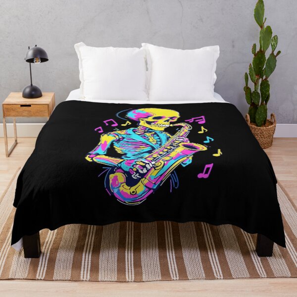 Item preview, Saxophone Playing Skeleton Funny Jazz Design designed and sold by LuminOrb.