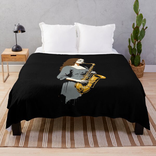 Item preview, Vintage Mona Lisa Funny Saxophone Jazz Design designed and sold by LuminOrb.