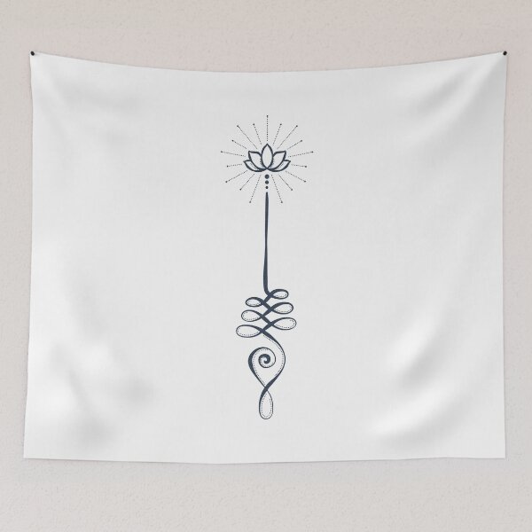 Item preview, Unalome with Plain Background - Snow + Dusk designed and sold by Irene Estelle.