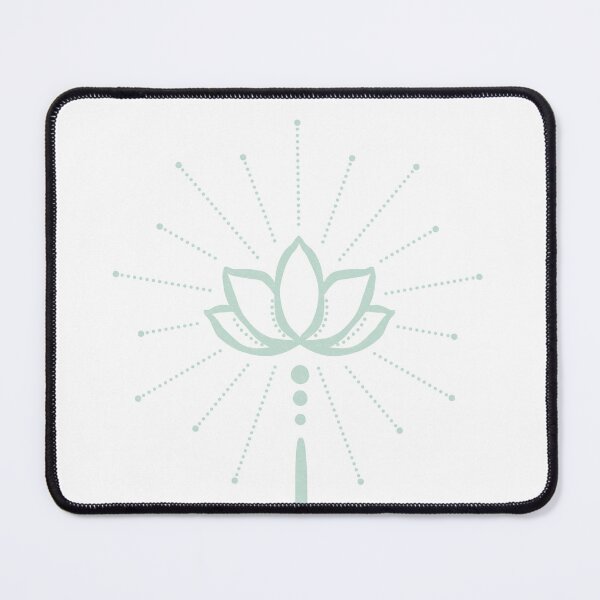 Item preview, Unalome with Plain Background - Snow + Mint designed and sold by Irene Estelle.