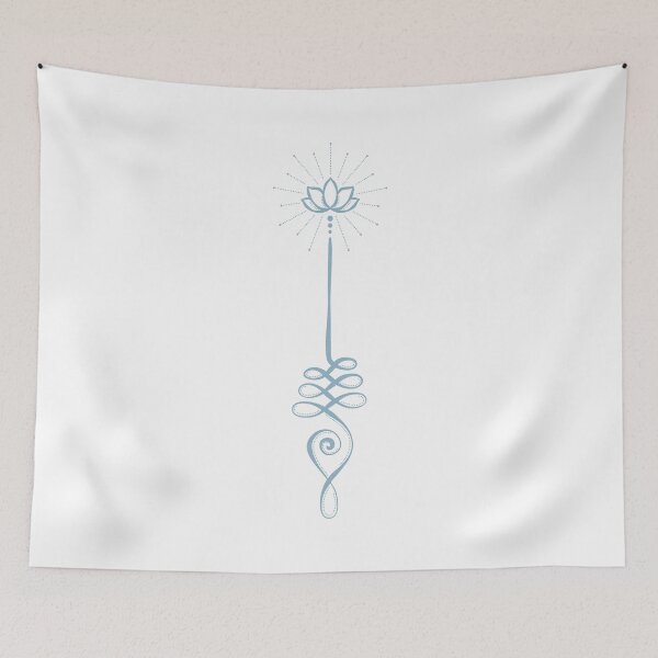 Item preview, Unalome with Plain Background - Snow + Sky designed and sold by Irene Estelle.