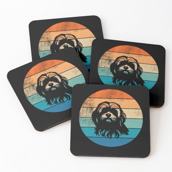Item preview, Lhasa Apso Retro Sunset designed and sold by AussieWonders.