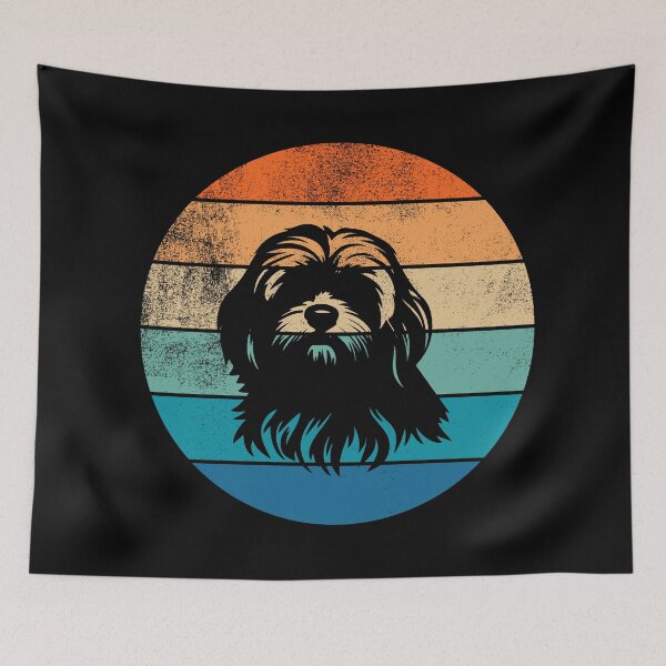 Item preview, Lhasa Apso Retro Sunset designed and sold by AussieWonders.