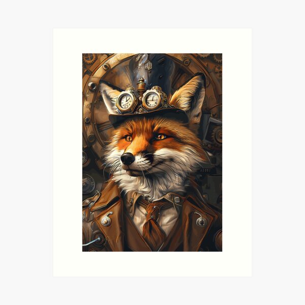Item preview, Steampunk Fox Animal designed and sold by AyrioArt.