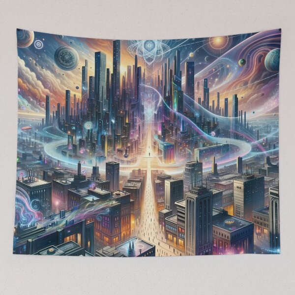 Item preview, Quantum City of Entanglion designed and sold by LivingArtClips.