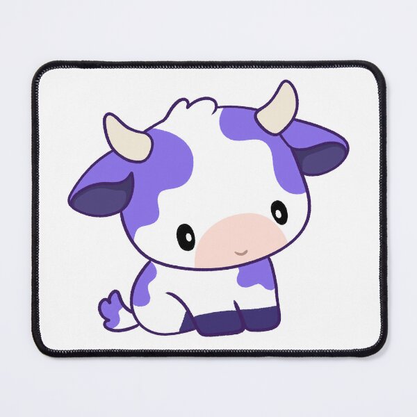 Item preview, cute cow purple kawaii cow designed and sold by vandepasch.